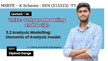 3.2 Analysis Modelling: Elements of Analysis Model | MSBTE K Scheme | Unit 3 Software Engineering|TY