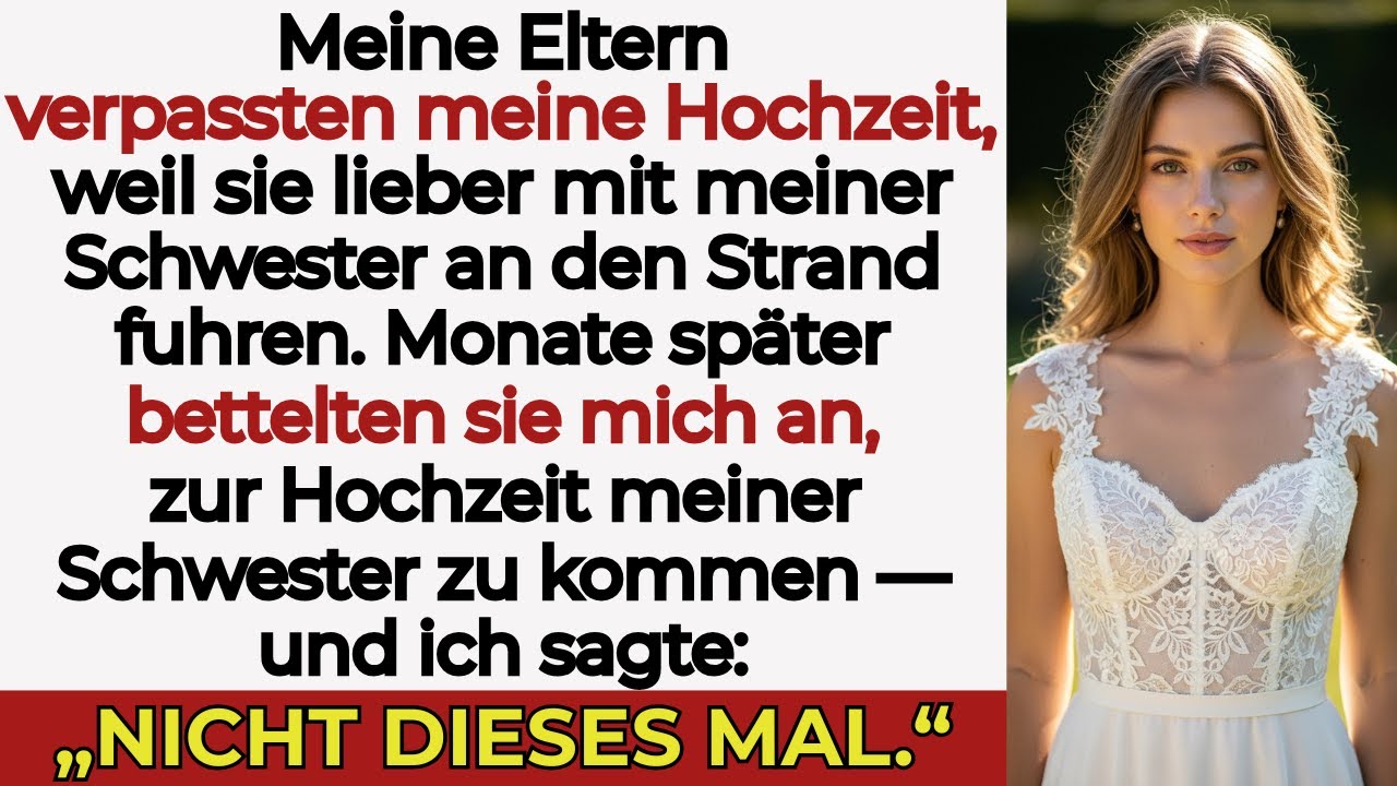 Meine Familie schwänzte meine Hochzeit für einen Strandtag mit meiner Schwester — Monate später…