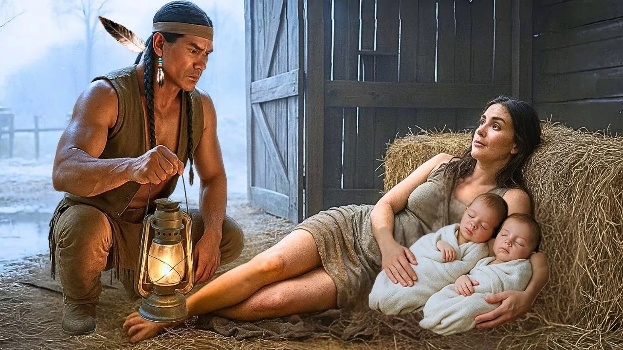 Apache solitario oyó ruidos en el granero—Al llegar encontró a una joven con dos recién nacidos