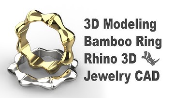 3D Jewelry Modeling- Bamboo Ring Tutorial- Jewelry CAD Design #389