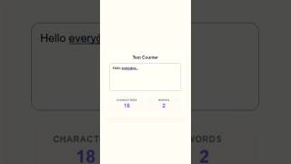 Live Character & Word Counting | HTML CSS | #coding #webdesign #frontendcourse #html #tutorial #web