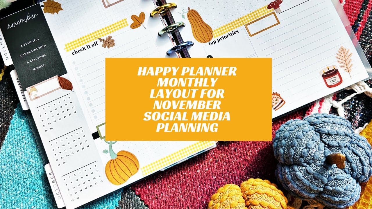 Happy Planner Plan With Me: Monthly Layout for November - YouTube