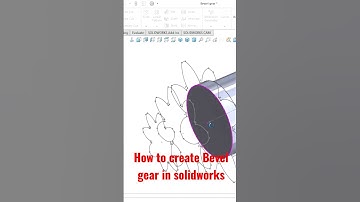 How to create bevel gear in solidworks😀 #shorts #ytshorts #solidworks #malviyacadsolution