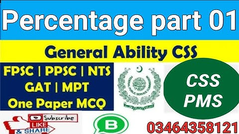 CSS General Ability Lecture 05-PERCENTAGE Mastery Part 01: Basics to Shortcuts | PMS 2025-2026#css