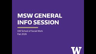 MSW General Info Session