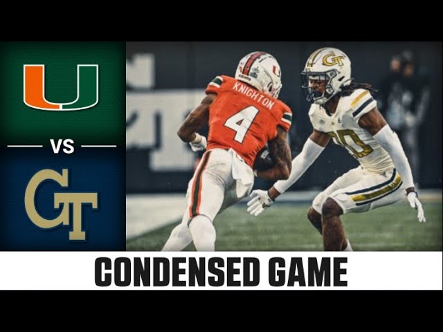 Miami vs. Georgia Tech Condensed Game | 2022 ACC Football