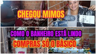RECEBIDOS DE MIMOS🎁//COMPRINHAS SÓ O BÁSICO//BANHEIRO FICOU LINDO