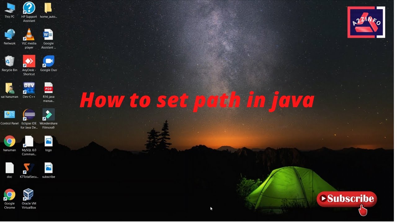 How to set path in java - YouTube