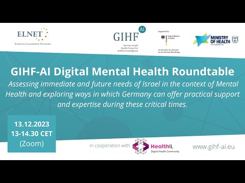 GIHF-AI Digital Mental Health Roundtable presented by ELNET