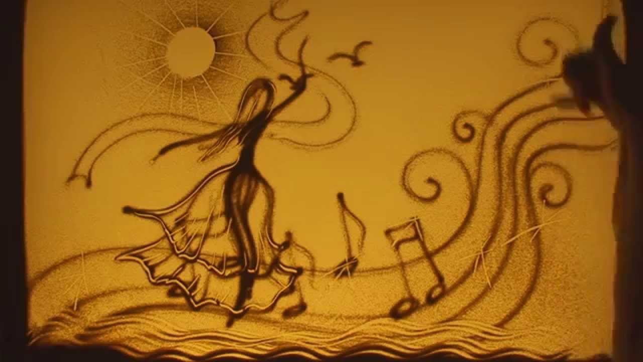 Рисунок песни на стекле