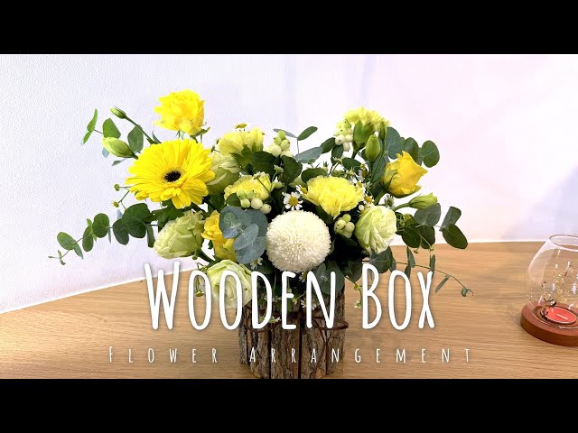 How to Arrange Flowers in a Wooden Box | Elegant Table Centrepiece