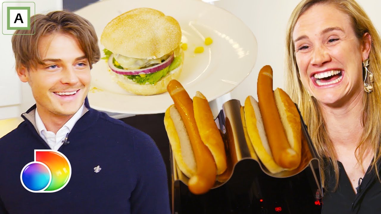 4-stjerners middag | Aleksander Sæterstøl serverer pølse i brød og burger | discovery+ Norge