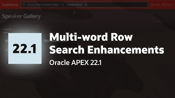 Search Improvements in Oracle APEX 22.1