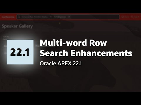 Search Improvements in Oracle APEX 22.1