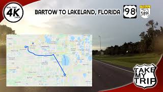 Bartow to Lakeland, Florida: a drive on US 98 and the Polk Parkway, Florida 570, in 4K