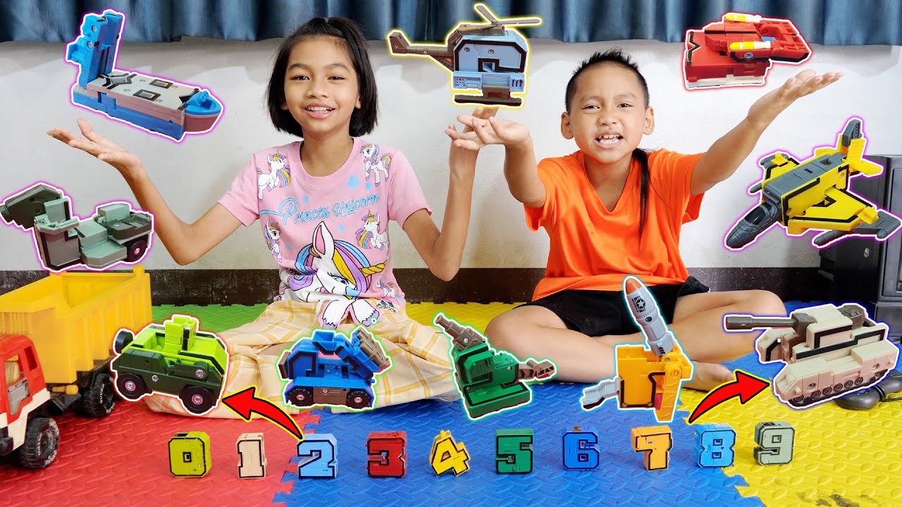 ตัวเลขแปลงร่างเป็นรถต่างๆได้