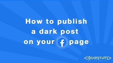 How to publish a dark post on your Facebook page