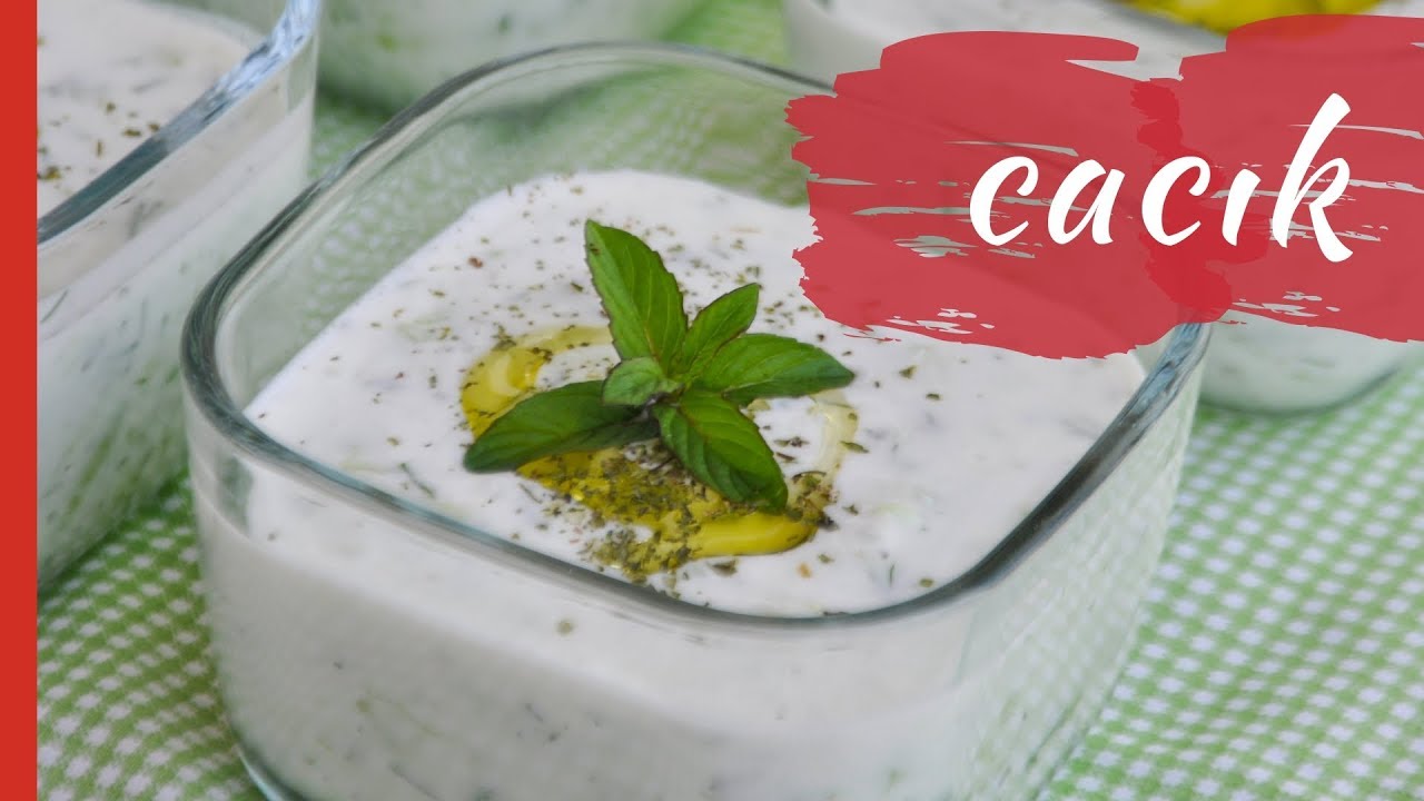 TURKISH CACIK (Yogurt with Cucumber) - YouTube