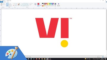 How to draw VI (VODAFONE IDEA LTD) logo using MS Paint