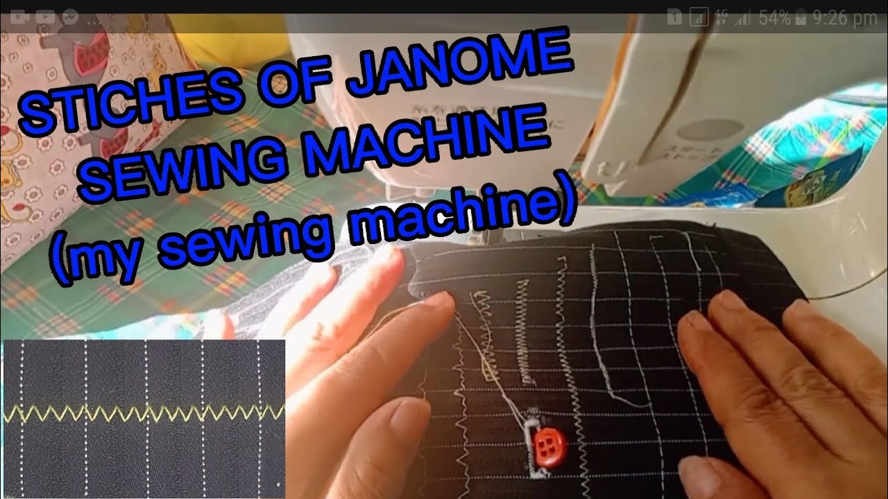 Stiches of janome sewing machine(my sewing machine)TripleJTv123 YouTube