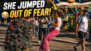Bushman prank:  She NEVER Saw It Coming! 😂🌿 #bushmanprank #prank #funny 