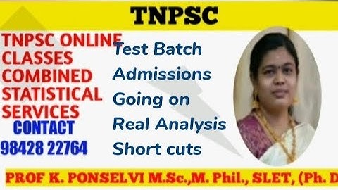 Tnpsc Combined Statistical Services Real Analysis Short cuts