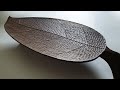 On wood  woodworking  carving  walnut  leaf plate