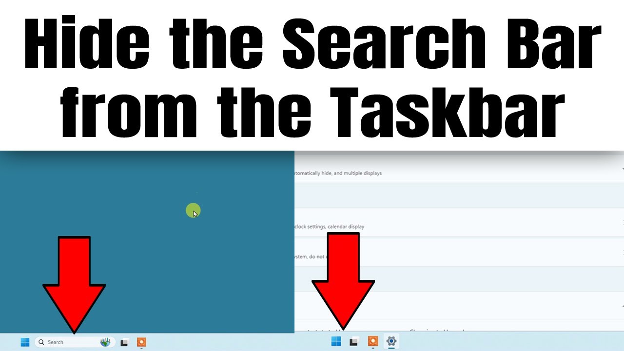 How to Hide the Search Bar from the Taskbar in Windows 11 | How To Hide ...