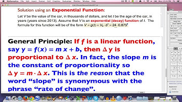 Quick Precalc #7: Fitting an Exponential Function to Two Data Points (One is the Initial Value)