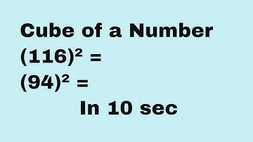 Find cube of a number quickly within 10 sec