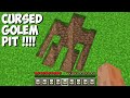 Where DOES THIS CURSED GOLEM PIT LEAD in Minecraft ? SECRET GOLEM TUNNEL !