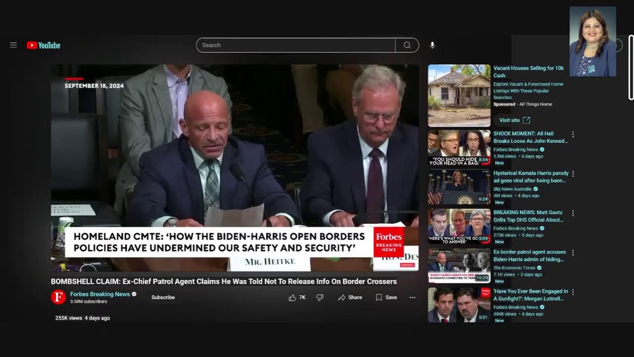 Former Border Patrol Chief Aaron Heitke at a Congressional hearing on Thursday -By Dr.Afshan Hashmi