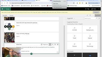 Uploading photos and embedding videos in your Microsoft Sway