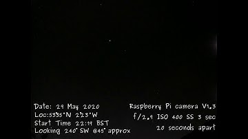Night Sky Time Lapse Video using Raspberry Pi Camera