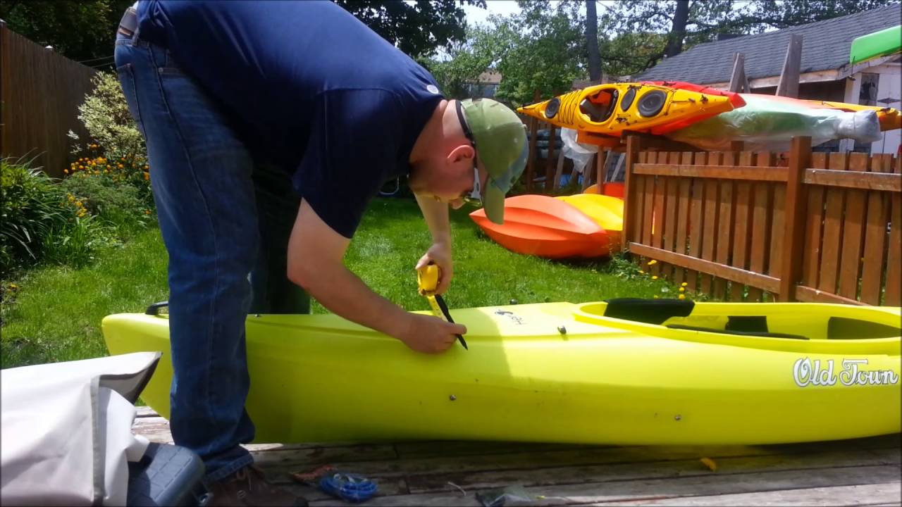 diy kayak bungee install - youtube