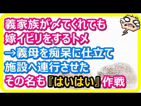 【スカッとする話 DQN返し】義家族が〆てくれても嫁イビリをするトメ→義母を痴呆に仕立て施設へ   『はいはい』作戦 【スカットマン】