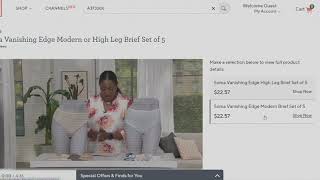 Soma Vanishing Edge Modern or High Leg Brief Set of 5 on QVC