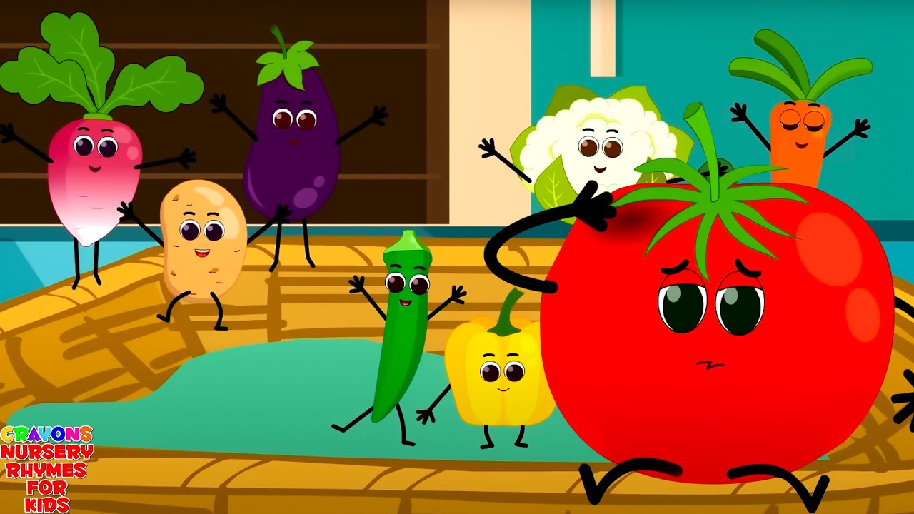 Ten Little Vegetables - Learn Vegetables with Nursery Rhyme and Kids Song