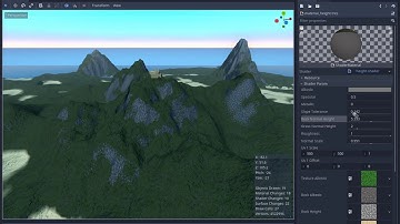 🏔️ Procedural terrain in Godot GLES2 with custom shader material