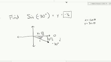 Evaluating Trig functions (M2 Notes 7B.2)