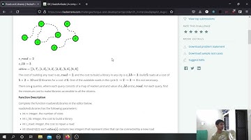 Hackerrank - Graphs - Roads and libraries - Part 2