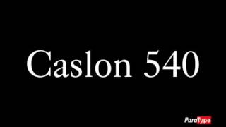 Caslon 540 Font Download