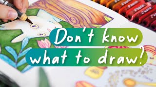 3 Fun & EASY Ways to Fill your Sketchbook // ft. Karin Markers screenshot 4