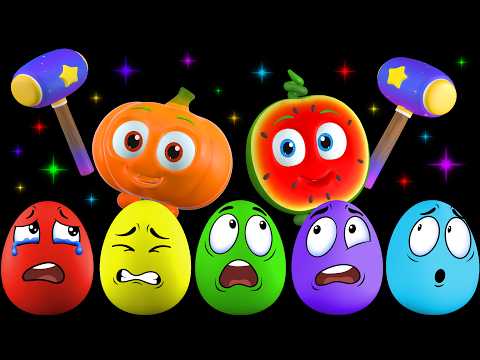 ¡Huevos Sorpresa y Canción de Colores! 🥚 OVNI y Estimulación para Bebés | Funky Frutas