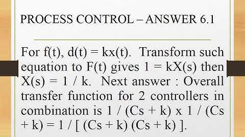 Chemical Engineering Course Design - Chapter 6 : Process Control
