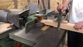 Tenons on spindle moulder. Tenoning on shaper