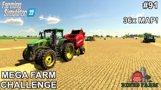 BALING 200 ACRES OF STRAW & FINISHING THE RYE HARVEST! | Spring Creek, ND | Farming Simulator 22 #91