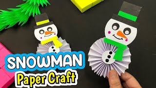DIY  Snowman Accordion Paper Craft | Accordion Paper Craft | Accordion Winter Decorations