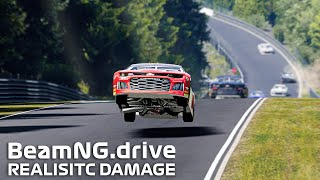 NURBURGRING Jump Compilation BUT With REALISTIC DAMAGE #2 | BeamNG Drive