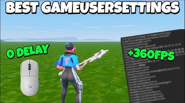 The NEW *BEST* 🔧GameUserSettings🔧 Config For Fortnite Chapter 6! (+360 FPS & ZERO DELAY)